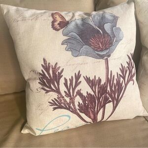 PEACE floral pillow cover | 17.5” x 17.5”